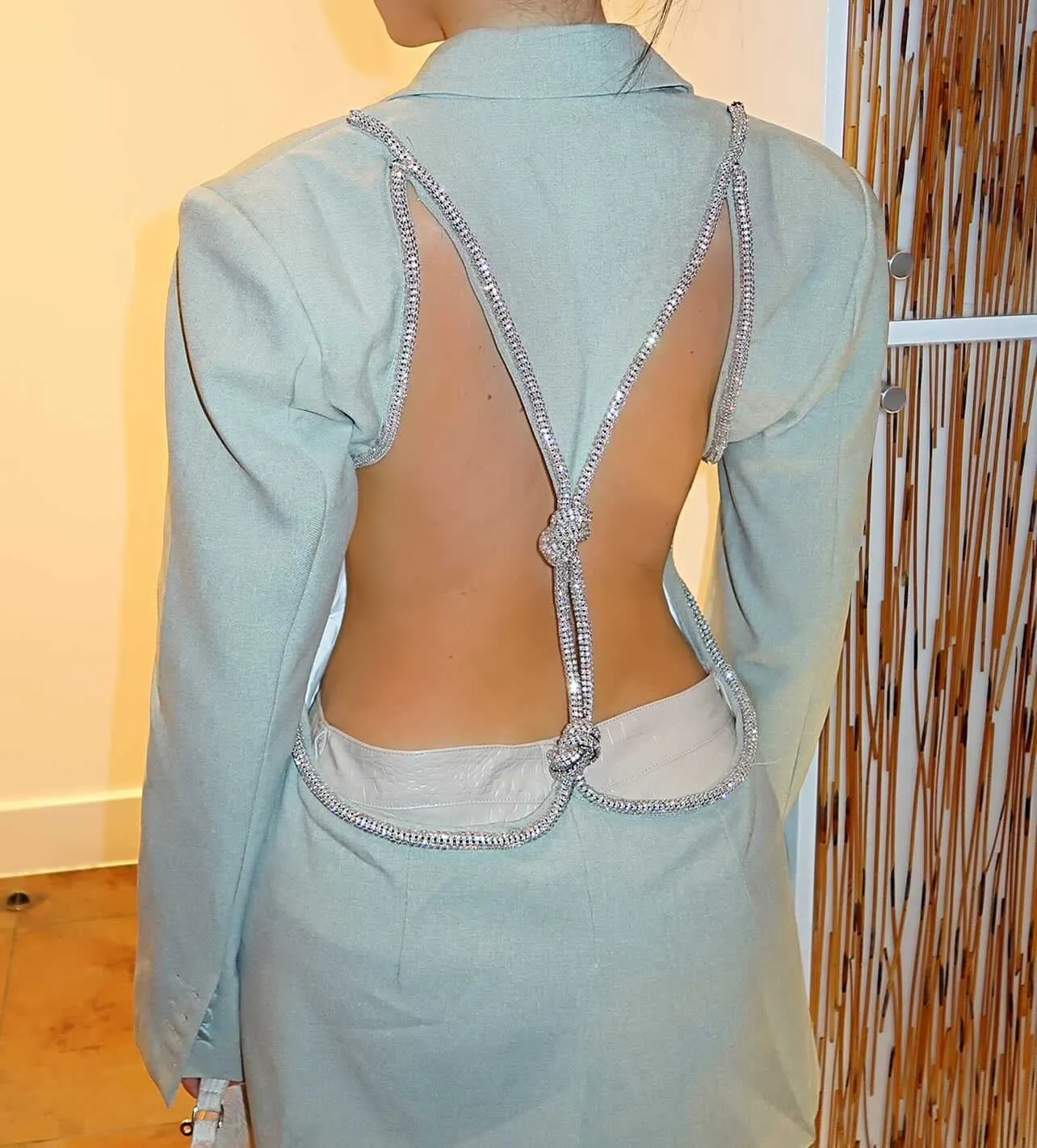Heidi Backless Diamante Blazer Pre-Order