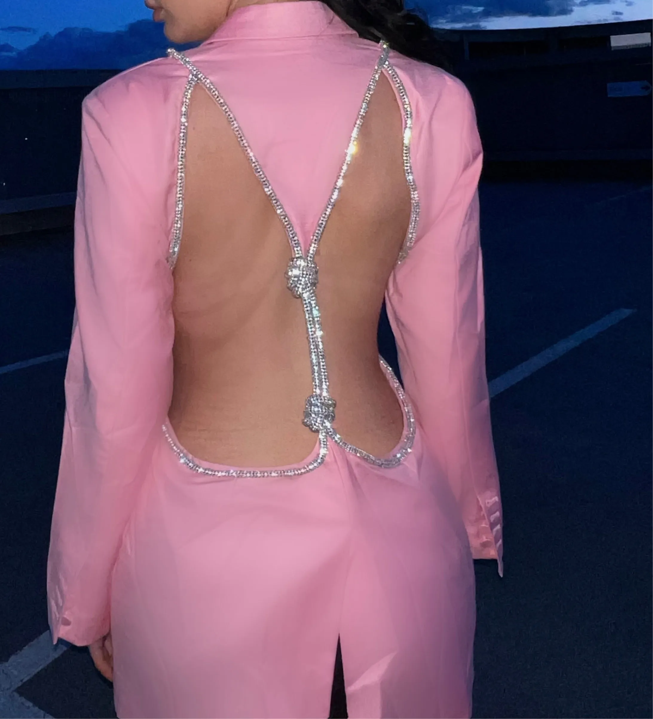 Heidi Backless Diamante Blazer Pre-Order