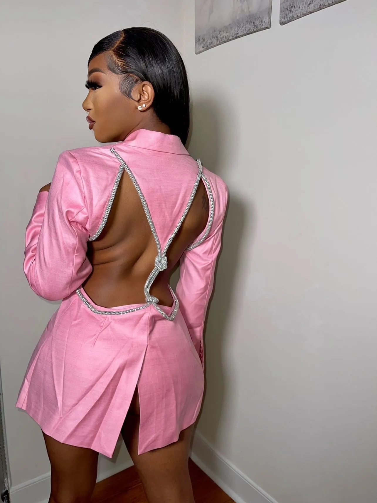 Heidi Backless Diamante Blazer Pre-Order