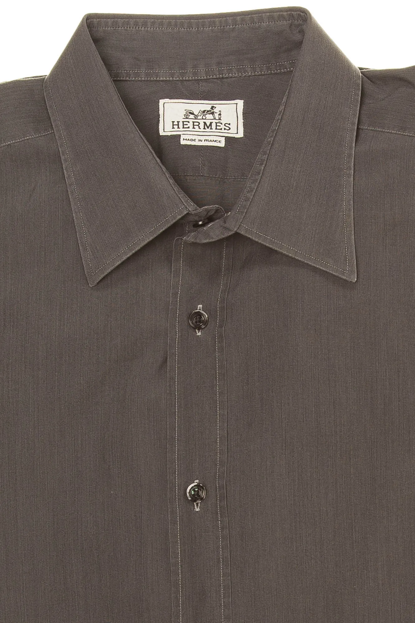Hermes - Dark Grey Men's Dress Shirt - IT 42