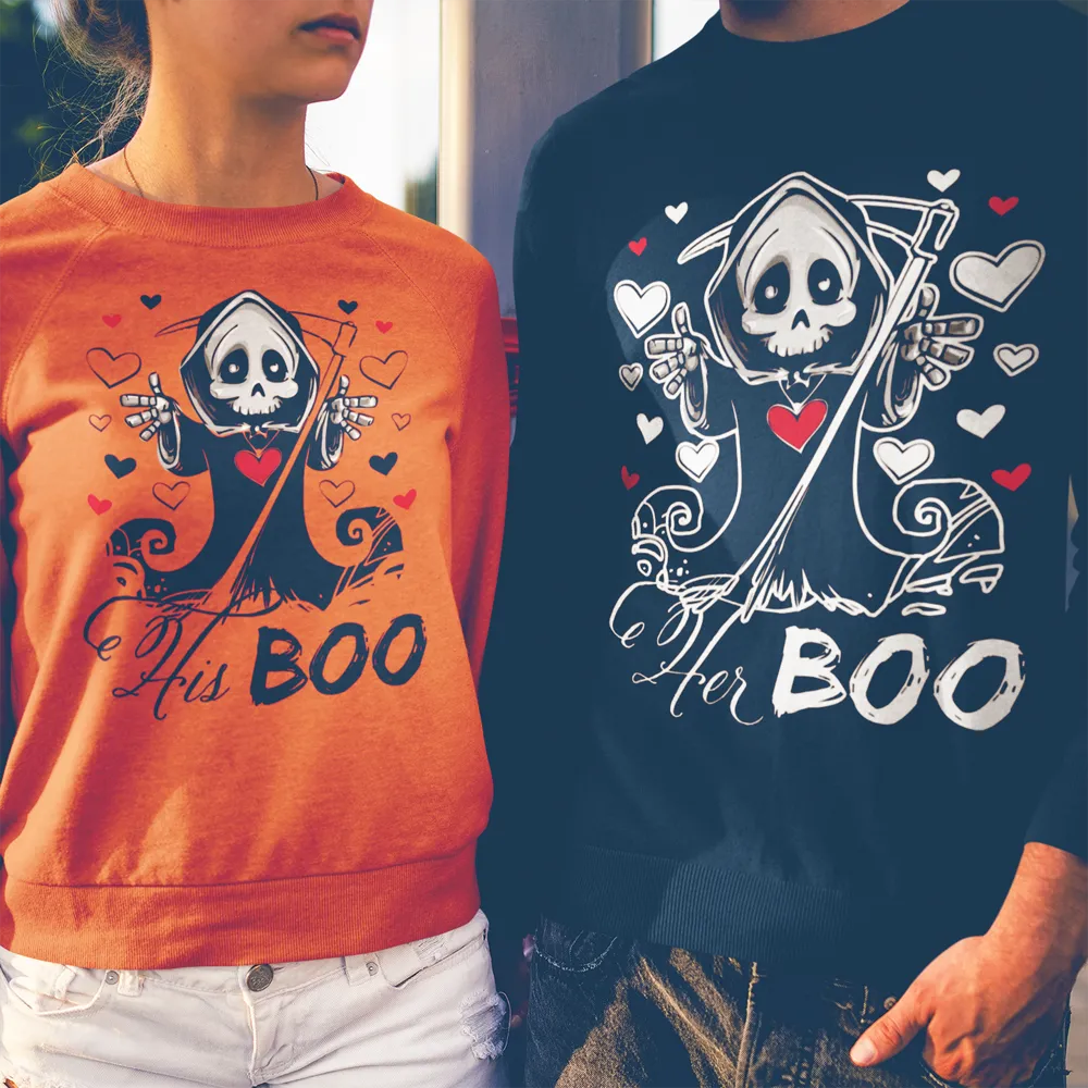 His Boo, Her Boo Matching Halloween Shirts