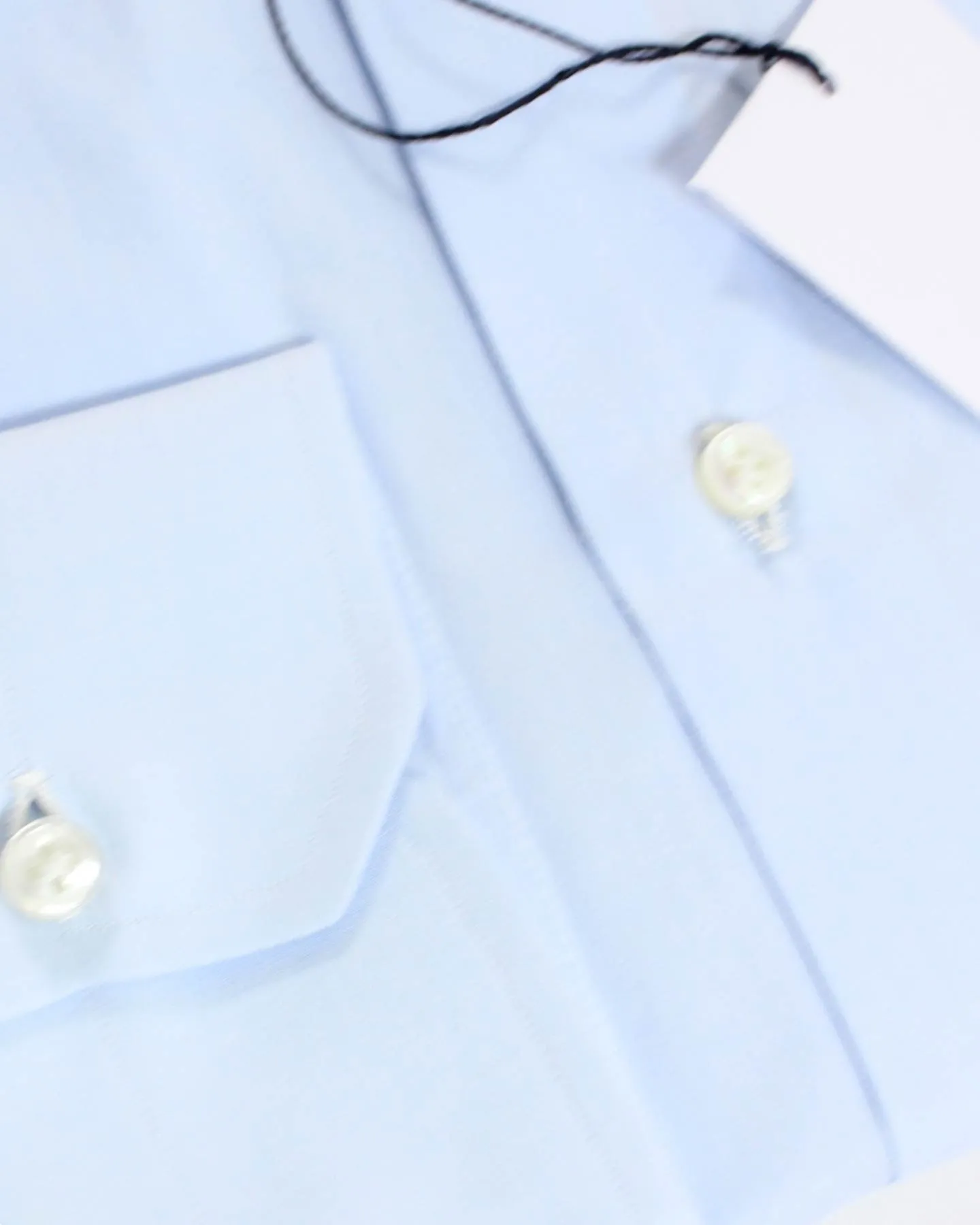 Mattabisch Dress Shirt Solid Blue - Sartorial 45 - 18