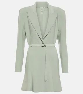 Mini A-line dress with belt and blazer NORMA KAMALI, green