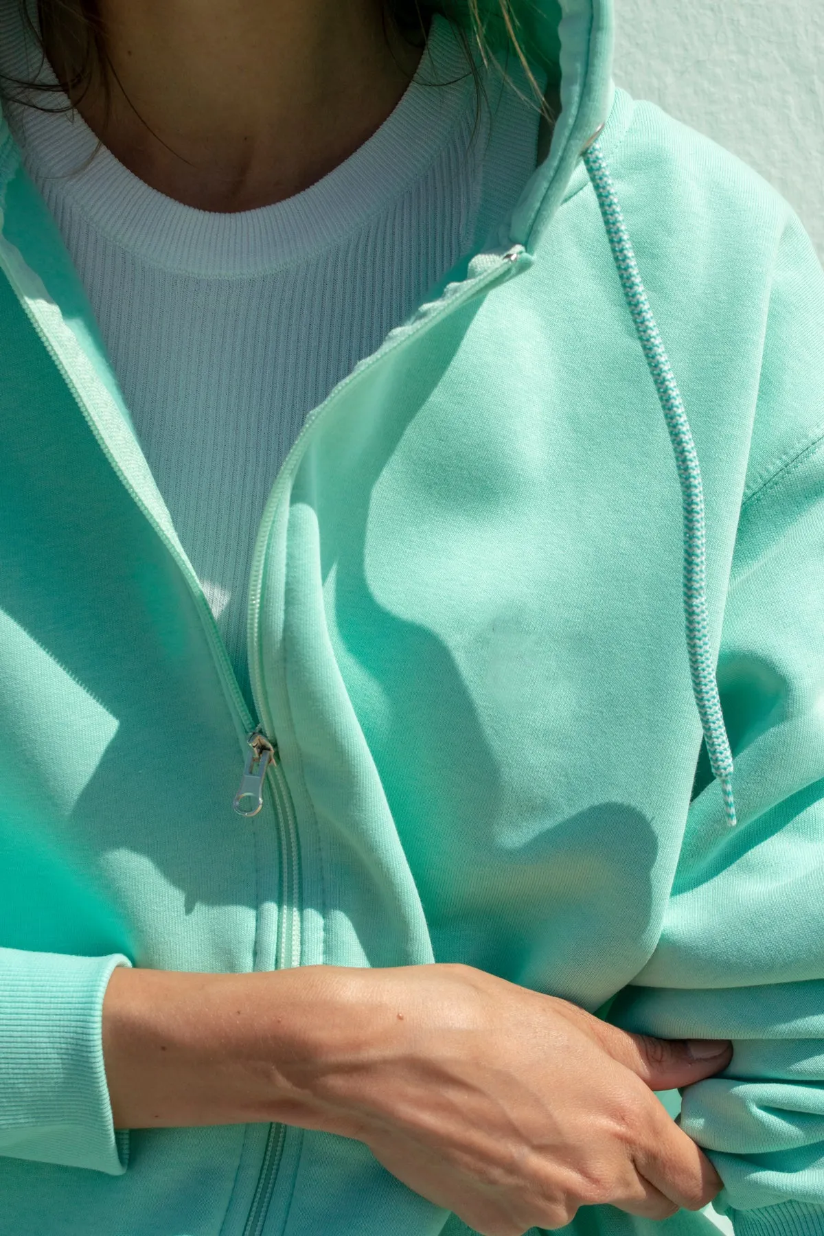 "Meltemi mou" Mint Hoodie 𝗢𝗻𝗲 𝗦𝗶𝘇𝗲