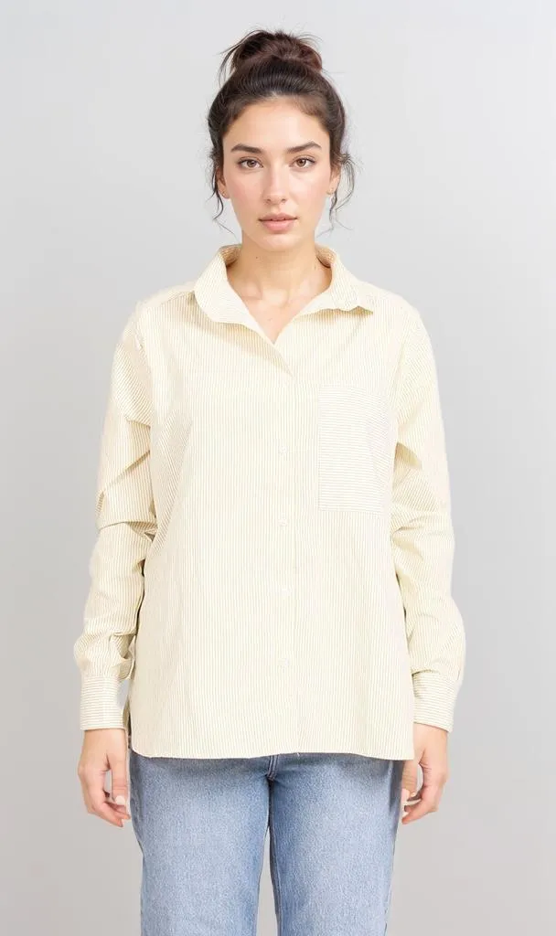 R206073-R206073 - Pintuck Detail Blouse - Cream