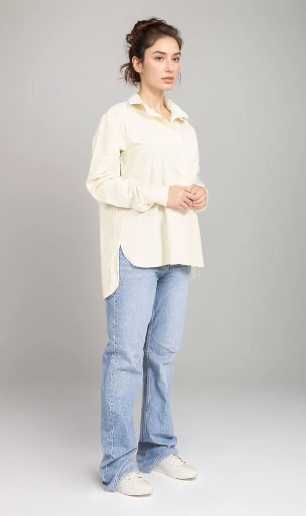R206073-R206073 - Pintuck Detail Blouse - Cream