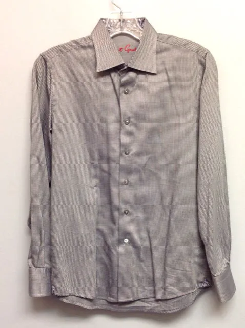 Robert Graham Size 14 Silver Grey Cotton Big Boys Shirts & Polos