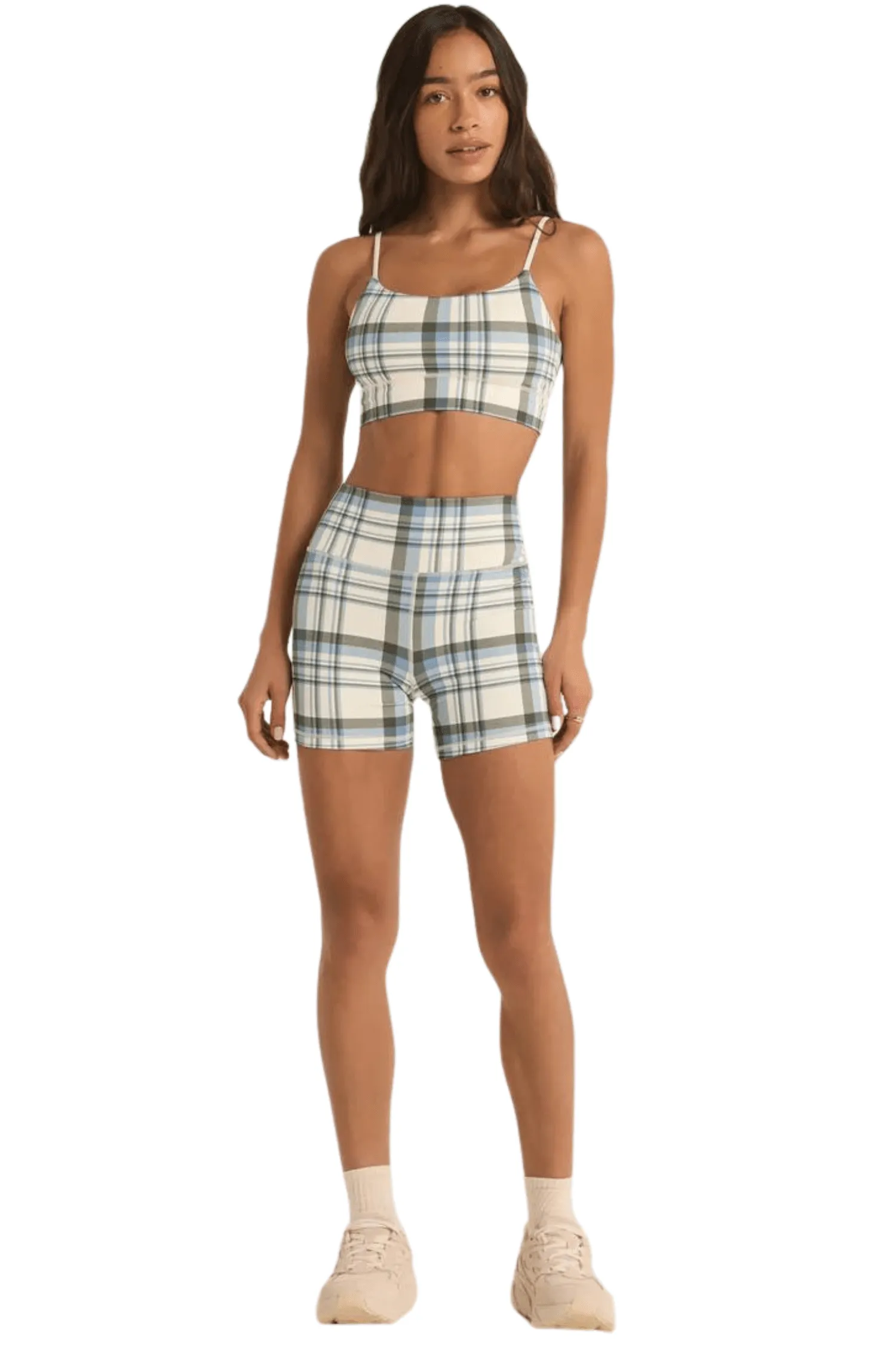 Shine Plaid Bra