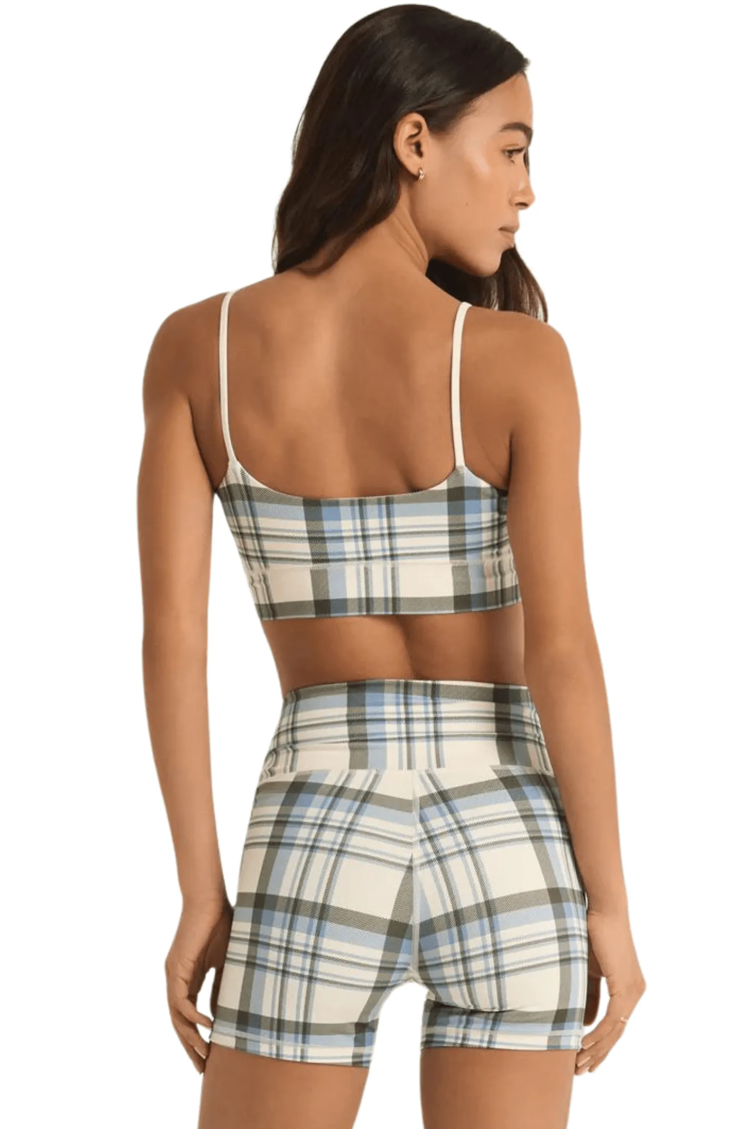 Shine Plaid Bra