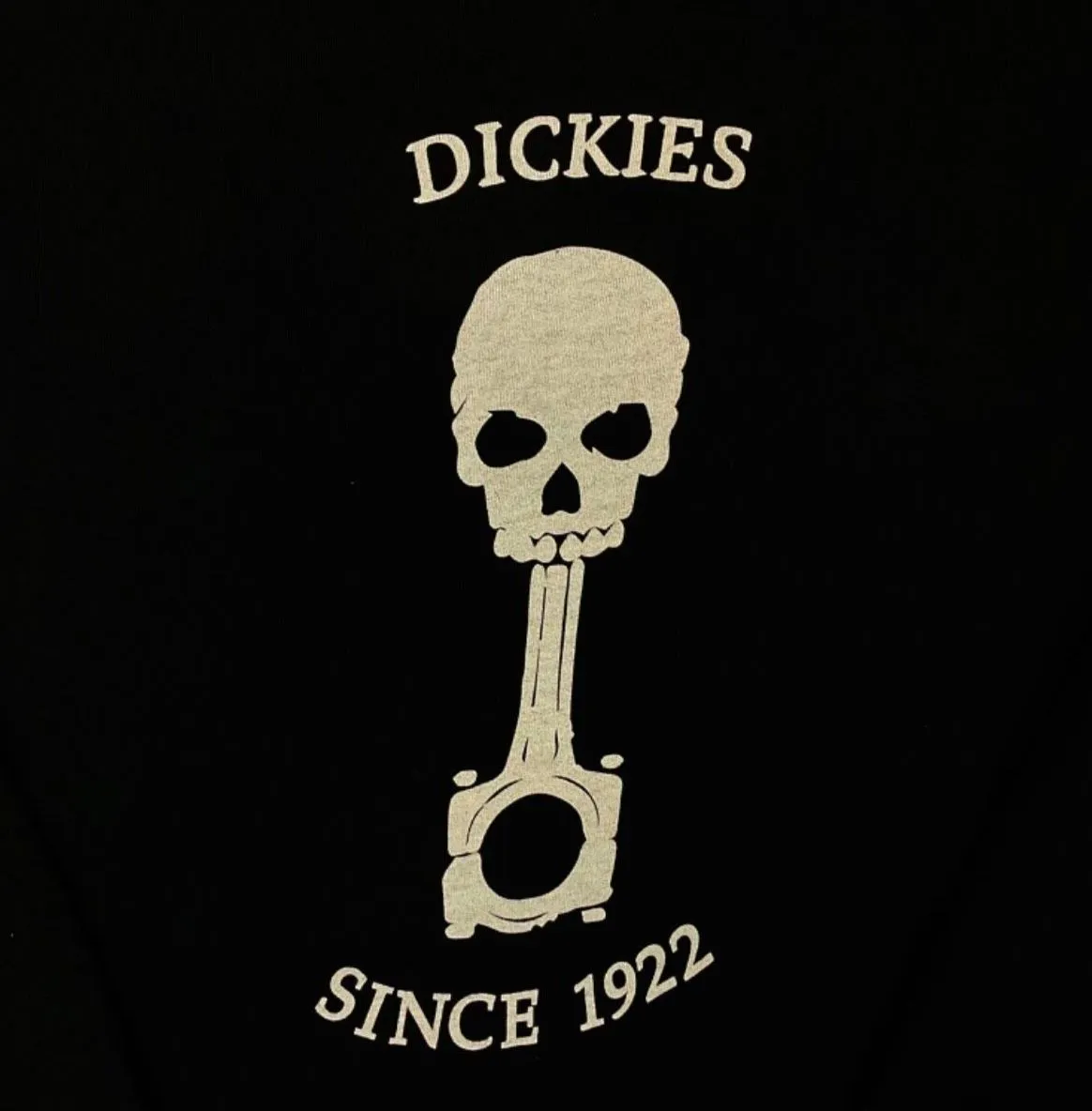 Vintage 00s Black Skull Key Dickies Skateboards Spell-out Crew Neck Jumper L